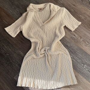 Beige Knit Dress